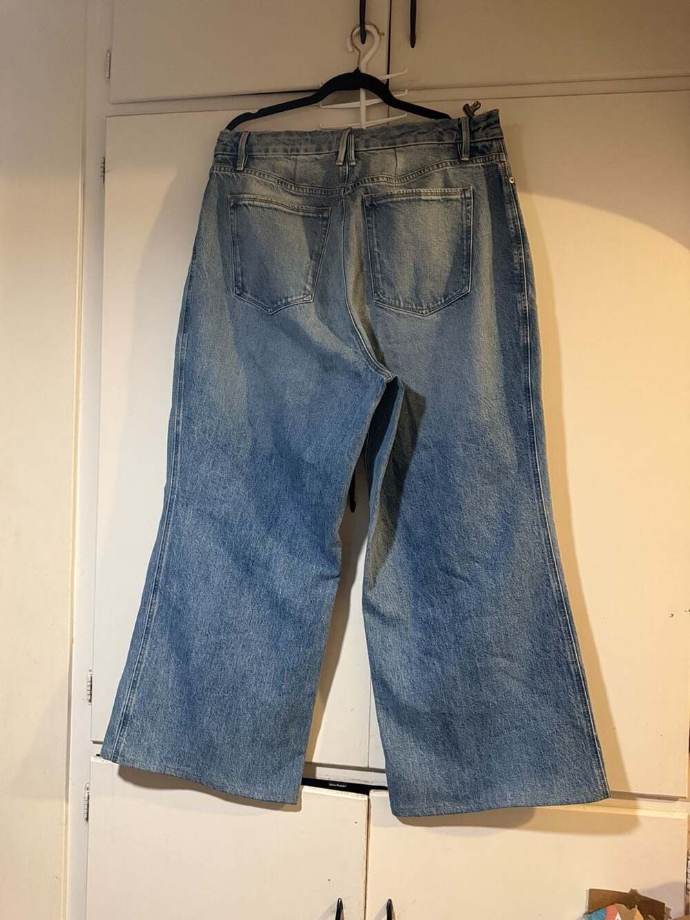 Good American Good Skate High-Rise Wide Leg Jeans 34" Inseam Blue Denim - Picture 3 of 3